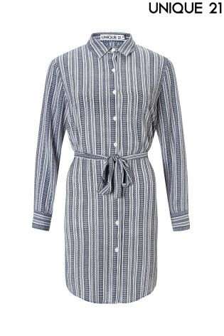 Unique 21 Erica Stripe Oversized Shirt